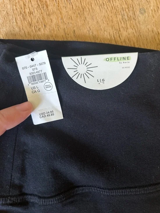 aerie Black Offline High-Rise Leggings - Picture 1 of 4